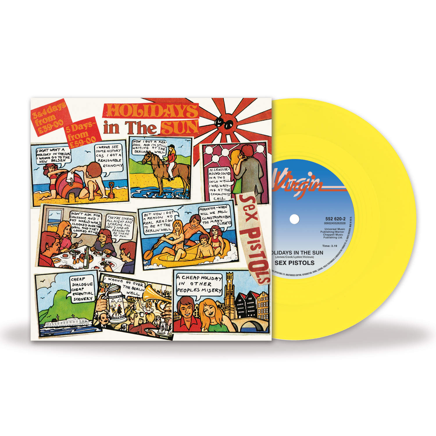 Sex Pistols / Holidays In The Sun 7″ yellow vinyl