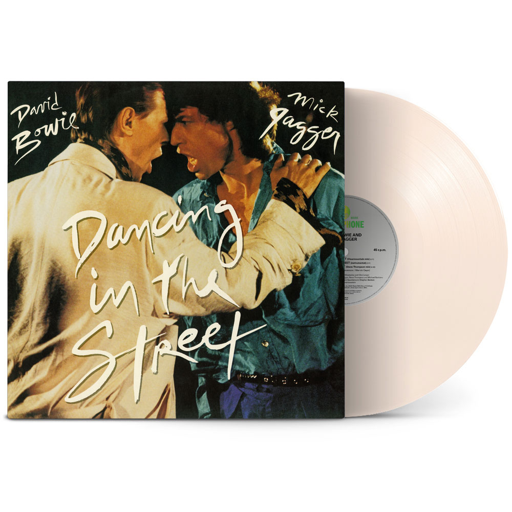 David Bowie and Mick Jagger / Dancing in the Street white vinyl reissue 40th anniversary